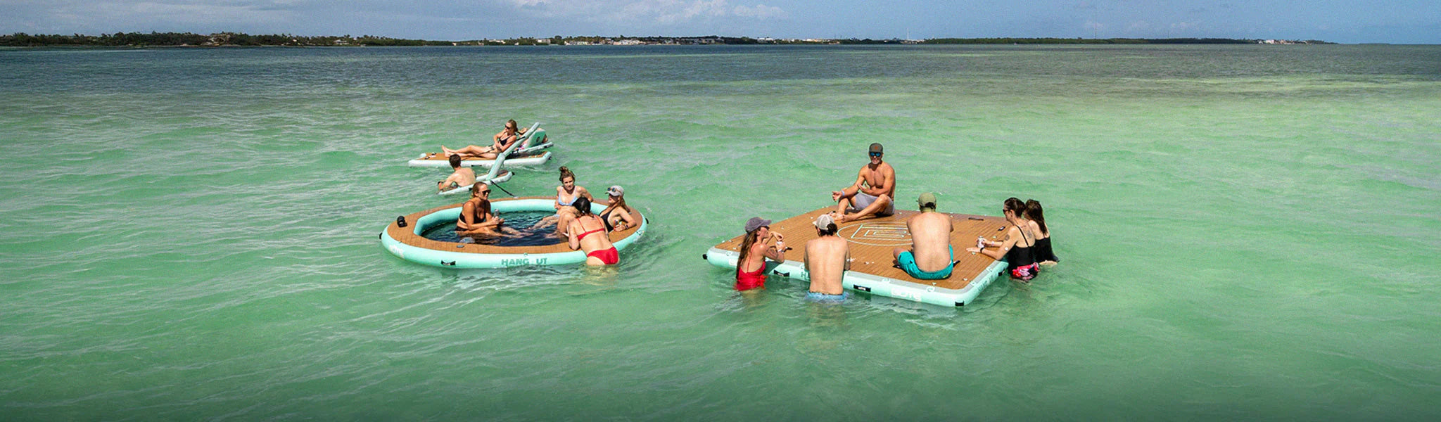 People lounging on BOTE Hangout Suite products