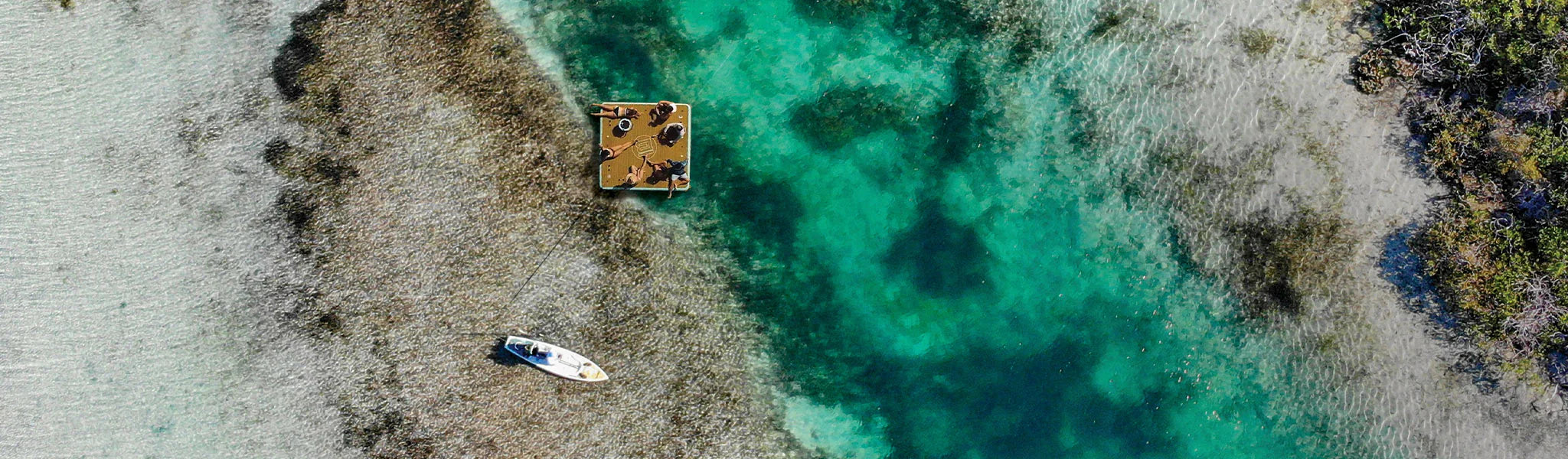 BOTE Inflatable Dock on water