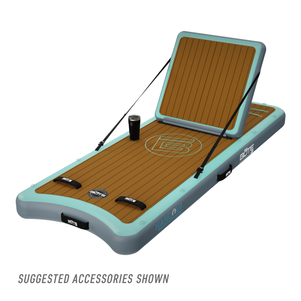 Top angled view of the Inflatable Hangout Lounge Classic with drinkware