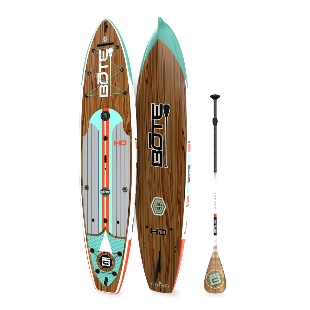 Top and bottom angled view of the HD 10′6″ Classic Mangrove Paddle Board