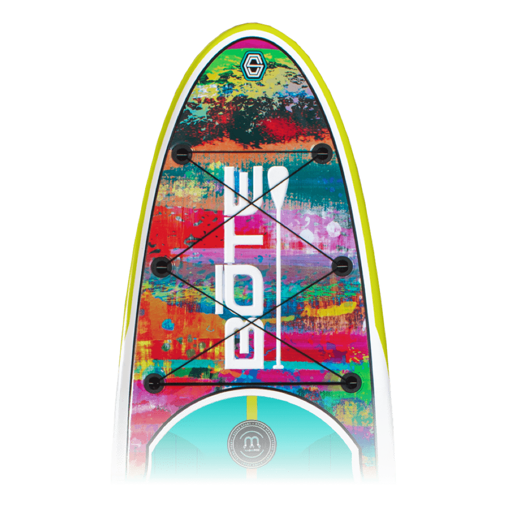 Zoomed in top view of the Breeze 11′6″ Native Spectrum Paddle Board