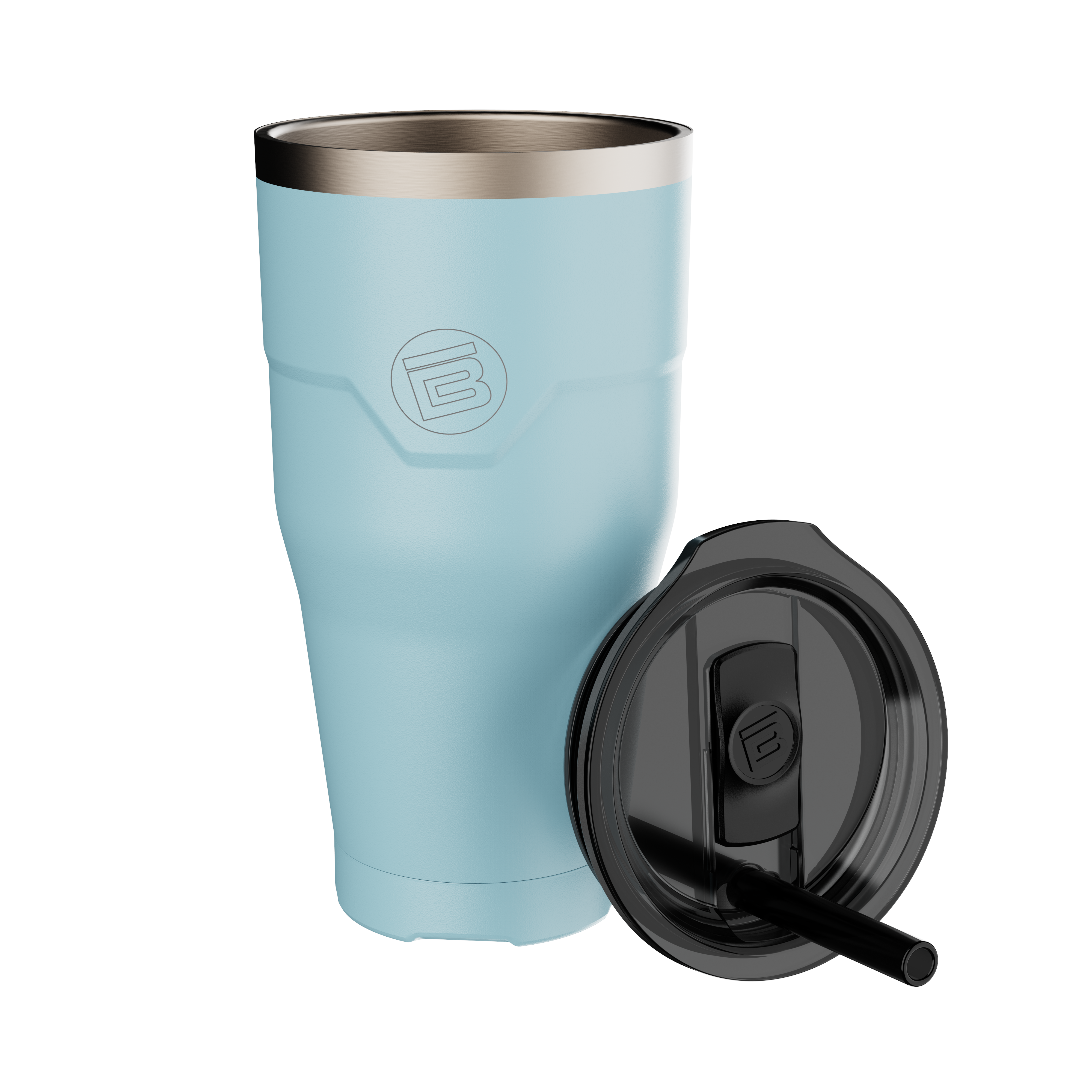 A detailed image of the MAGNETumbler 32oz with Lid Steel Blue, showing its design and key features.