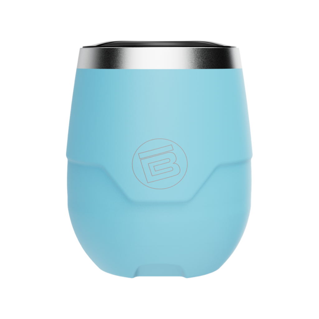 A detailed image of the MAGNETumbler 12oz Stemless with Lid Steel Blue, showing its design and key features.