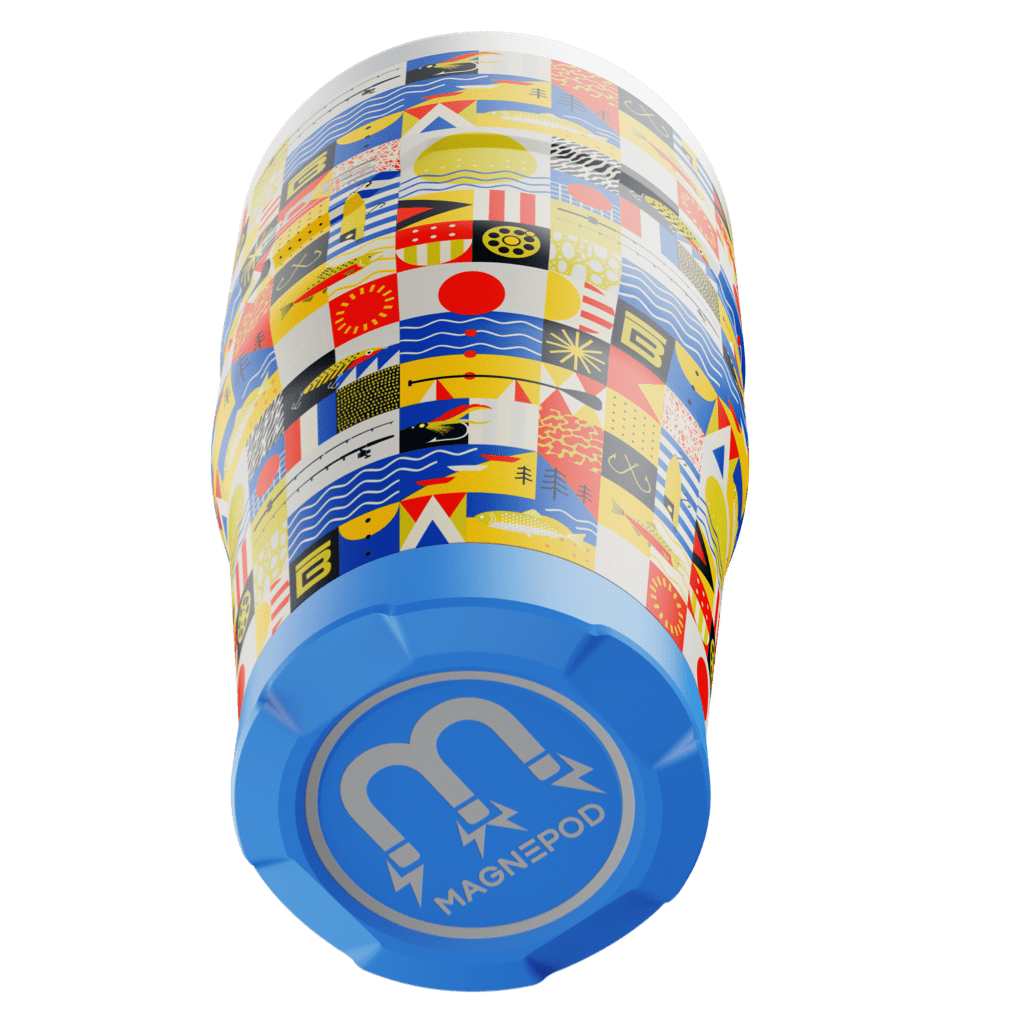 Bottom view of the MAGNETumbler 32oz with Lid Fischer Topwater