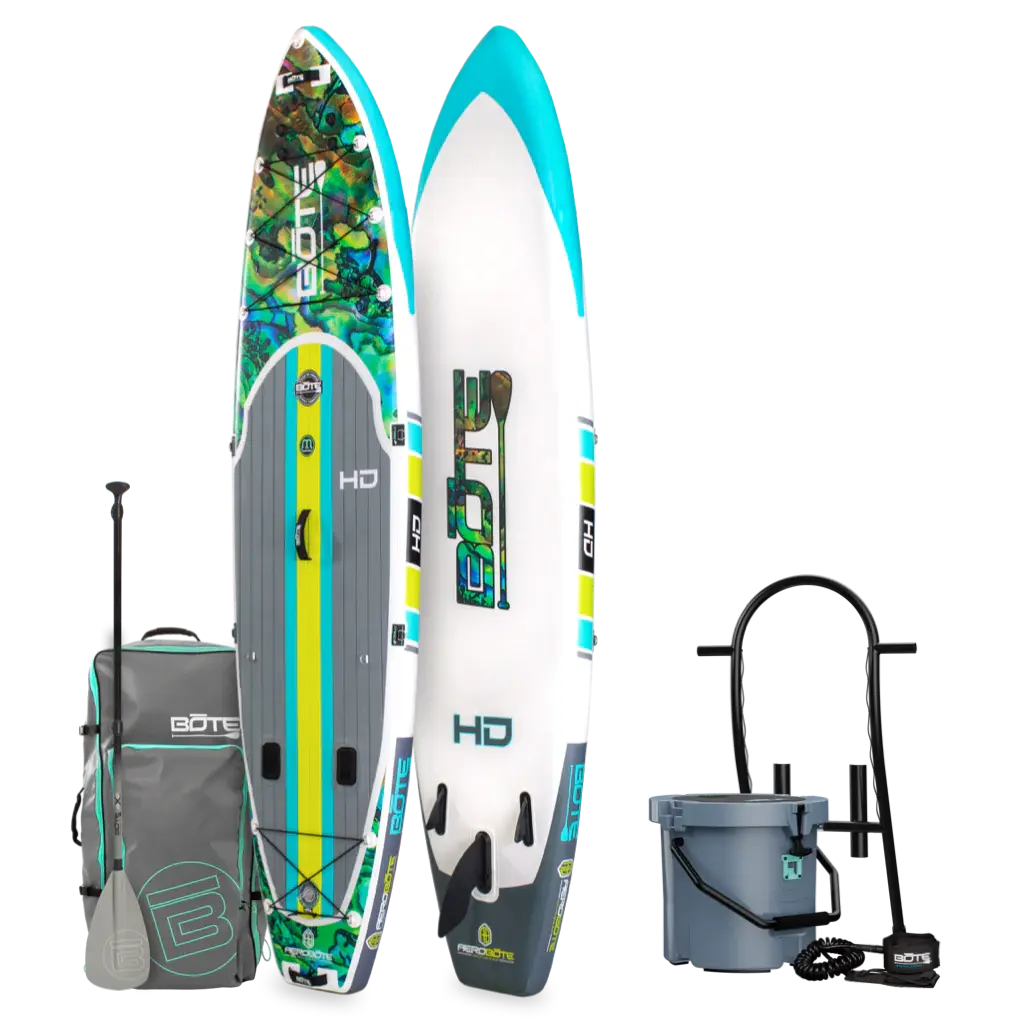 HD Aero 11′6″ Native Abalone Inflatable Paddle Board Package Bote