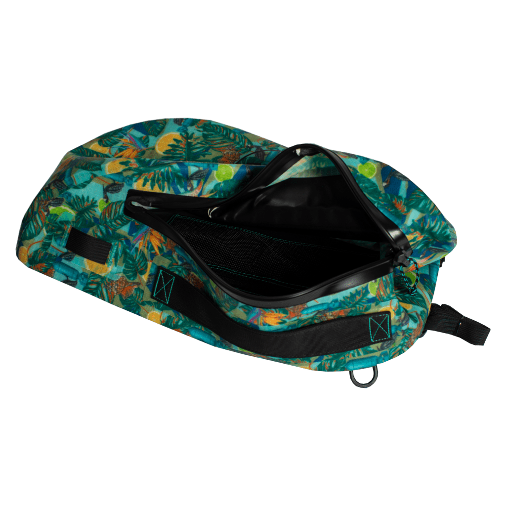 Open top view of Highwater Slingpack Native Bombardier displaying main compartment interior.