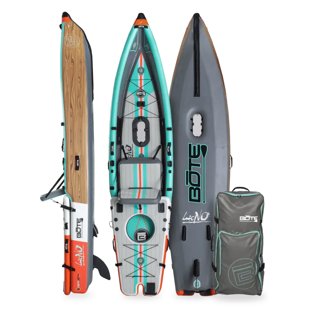LONO Aero 12′6″ Classic Cypress Inflatable Kayak Bote