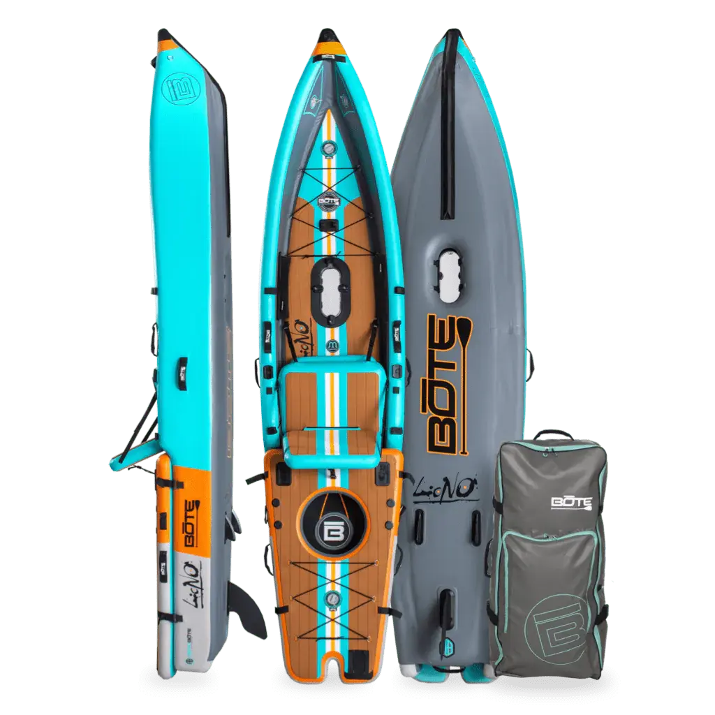 LONO Aero 12′6″ Native Aqua Inflatable Kayak Bote