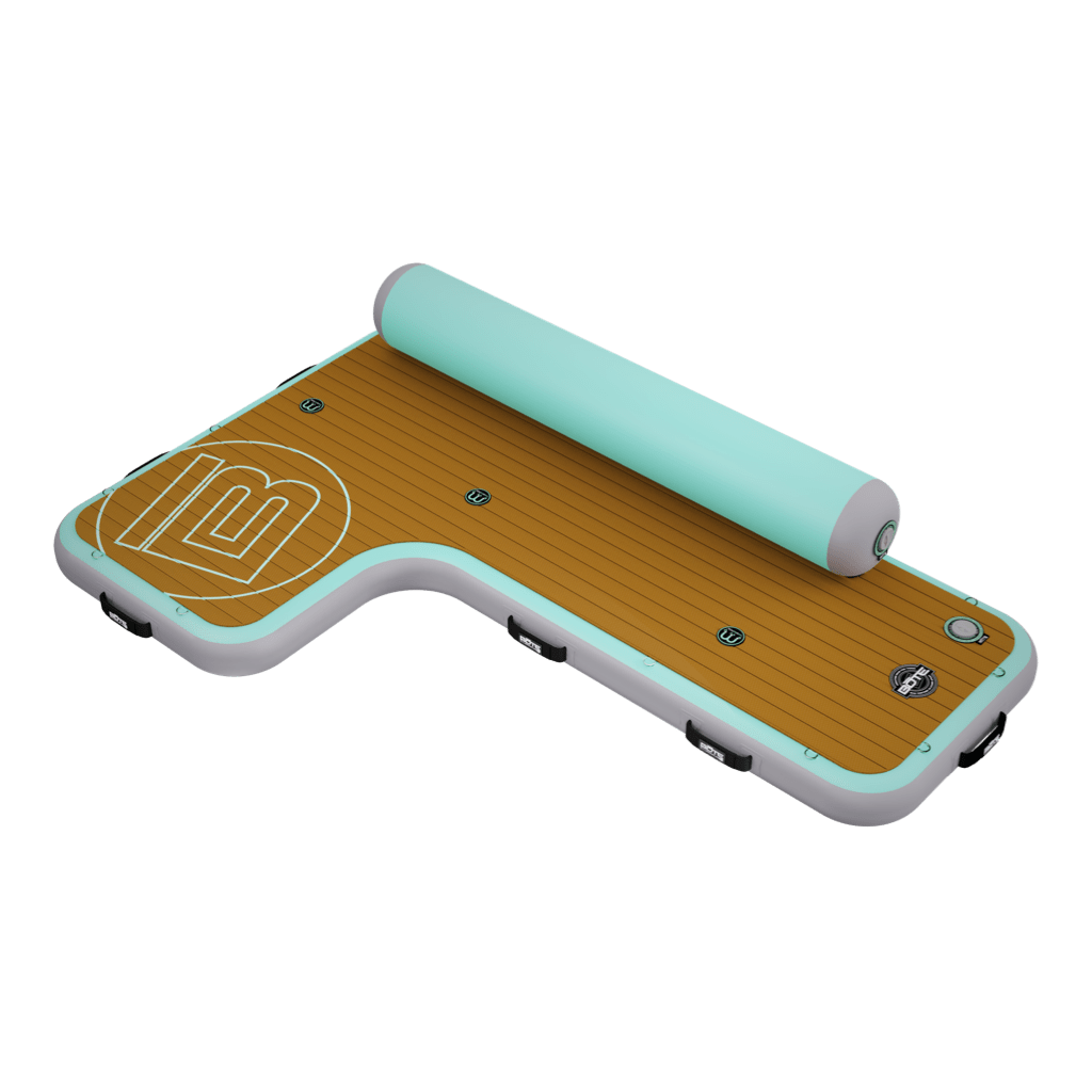 Angled view of the Inflatable Dock Hangout Couch [Port] Classic