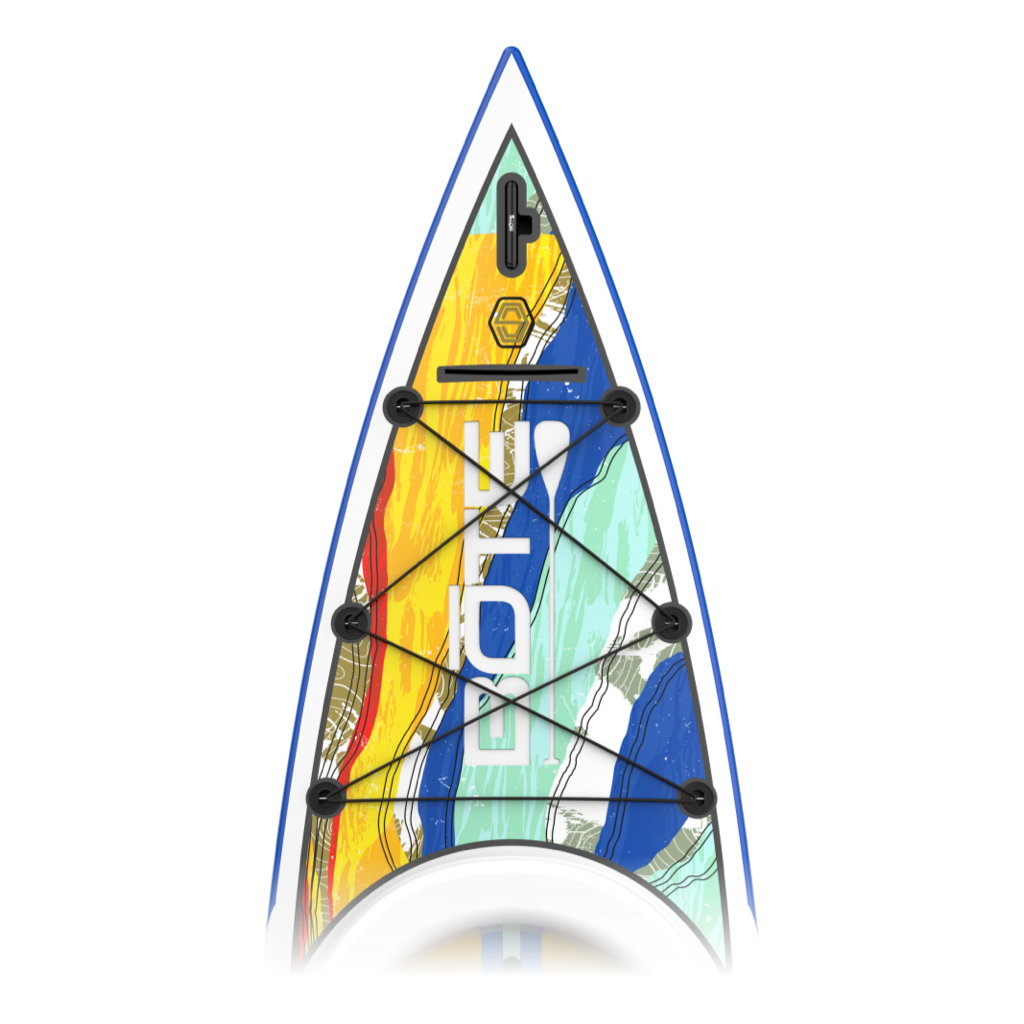 Zoomed in nose view of the Rackham 14′ Native Fusion Paddle Board 