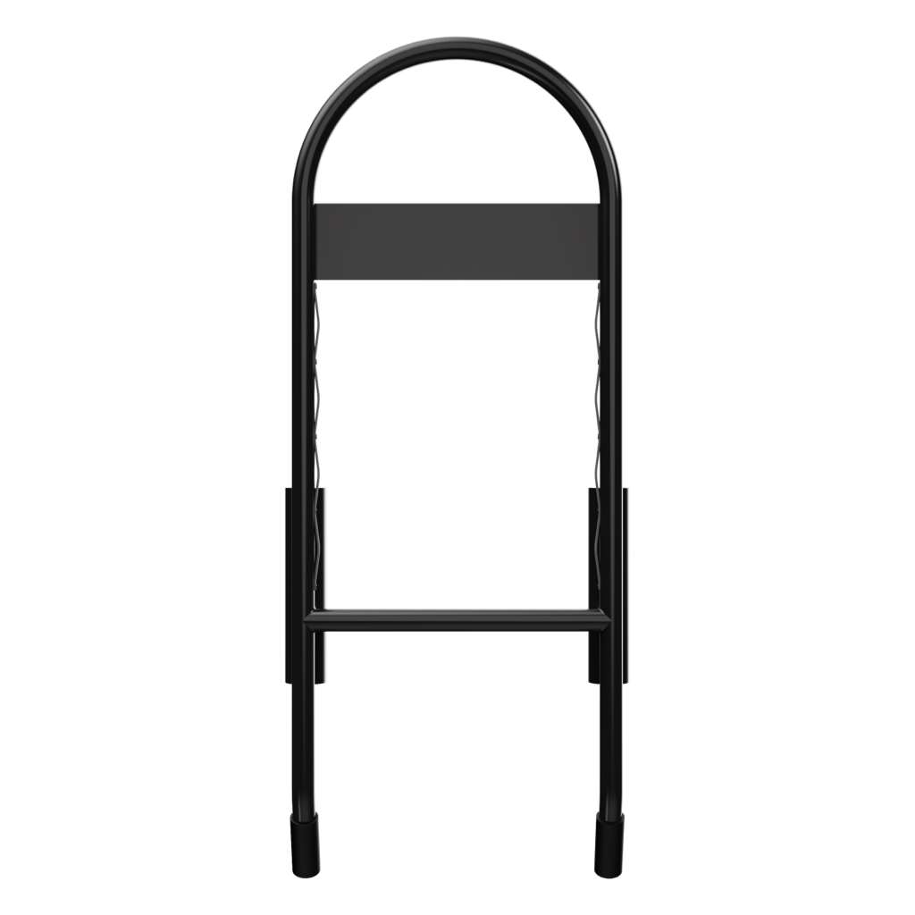 Back view of Grab Rac Black featuring matte black finish and minimal branding.
