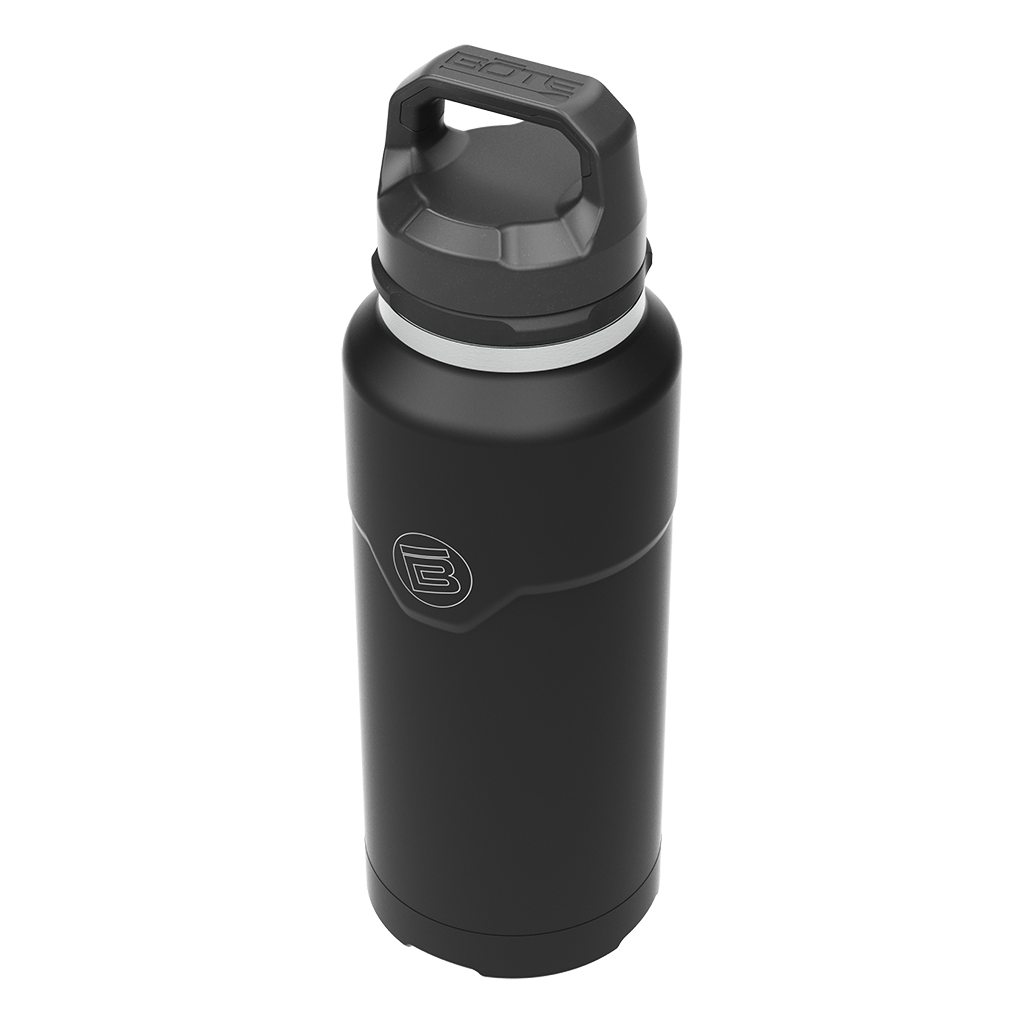 A detailed image of the MAGNEBottle 36oz with Cap Black, showing its design and key features.