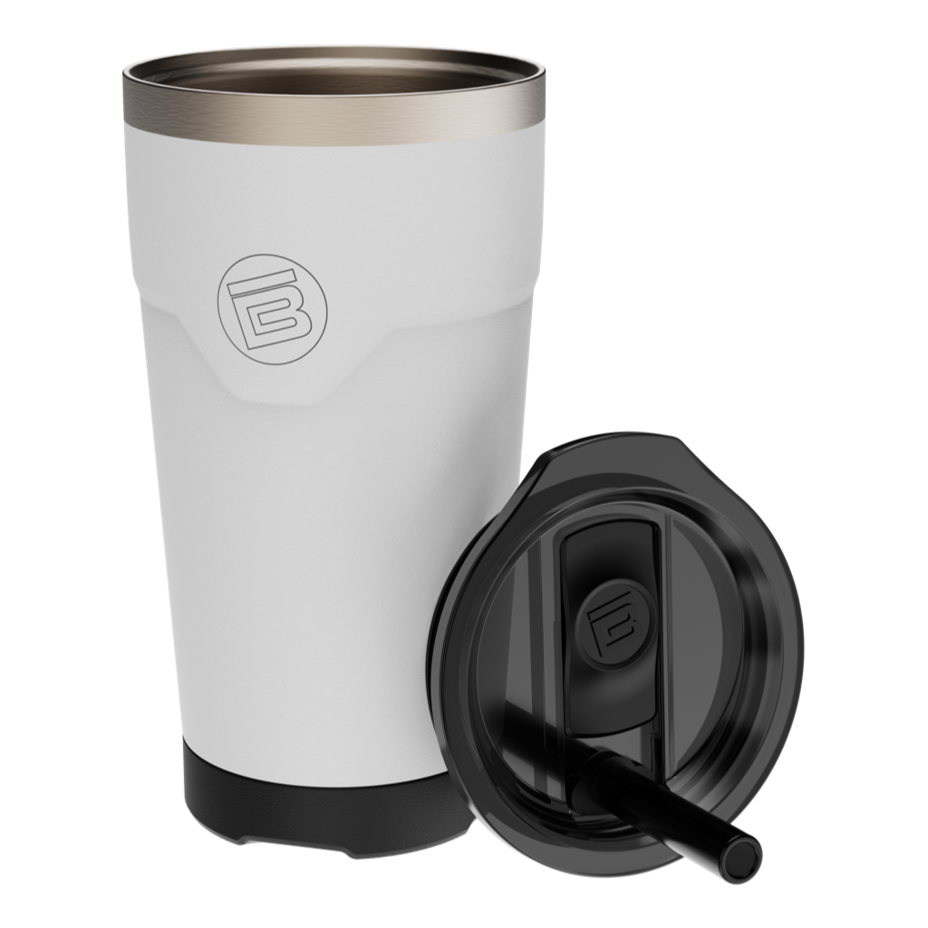 A detailed image of the MAGNETumbler 20oz with Lid White, showing its design and key features.