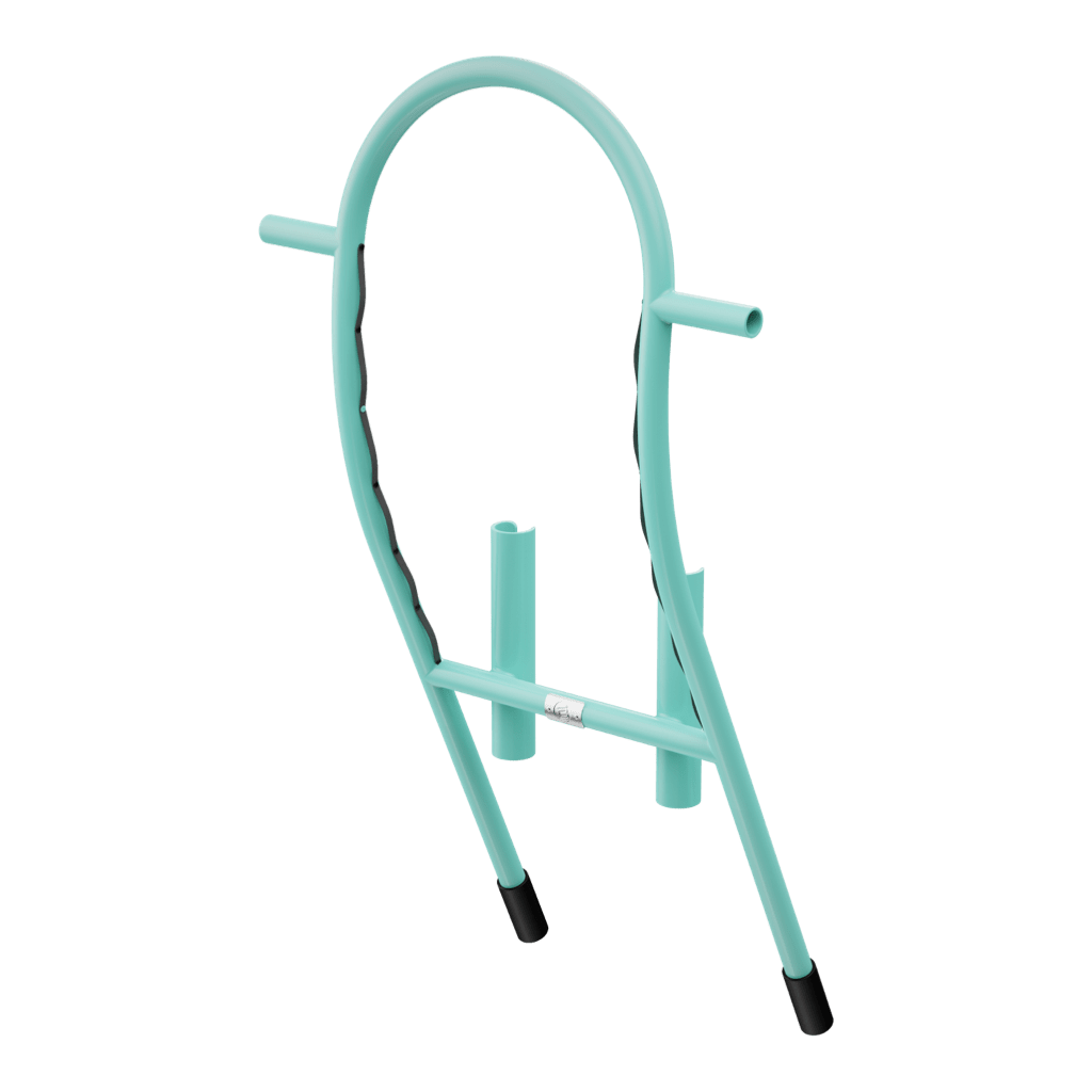 Angled view of Tackle Rac Seafoam with rod holders and black grip pads.